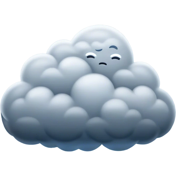 Cinematic Realistic Nimbus Emoji, Dark and foreboding, with thick, heavy clouds swirling ominously in the sky. The clouds are dense with rain, ready to pour down as the atmosphere charges with energy and anticipation. Soft glowing outline, capturing the essence of stormy tension and impending rain in a dense nimbus cloud! emoji