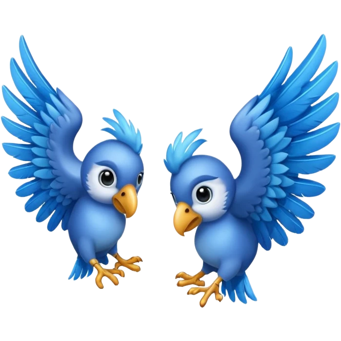 2 blue wings 🪽 left side an md right side emoji