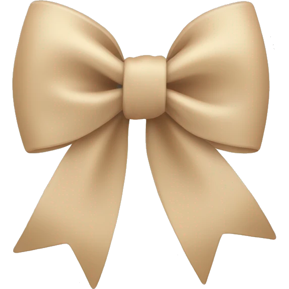 Cute beige bow  emoji
