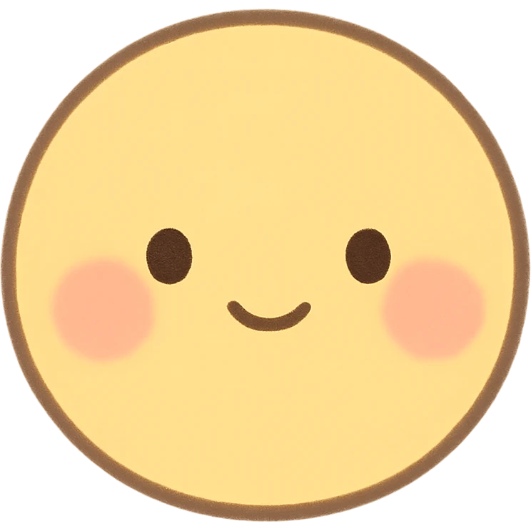 cute emoji, blushing cheeks, tiny mouth, soft expression emoji