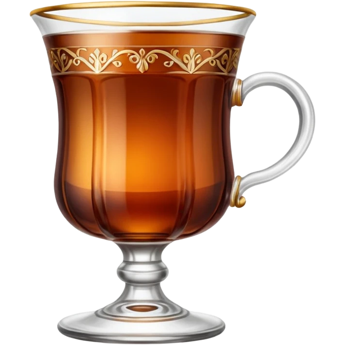 Klasik Çay bardağı ile türk çayı emoji
