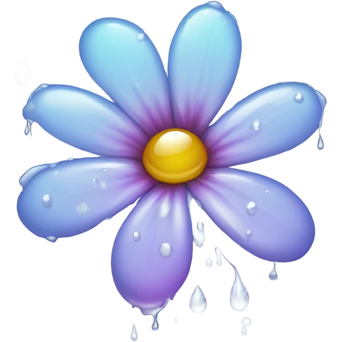 the flower is crying emoji