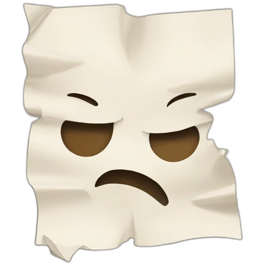 a broken paper emoji