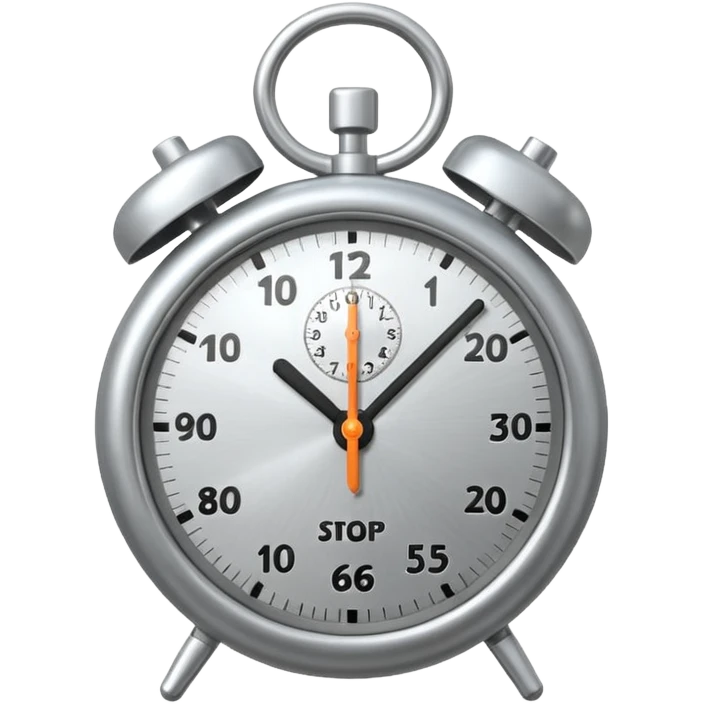 timer stop clock analog 3d emoji