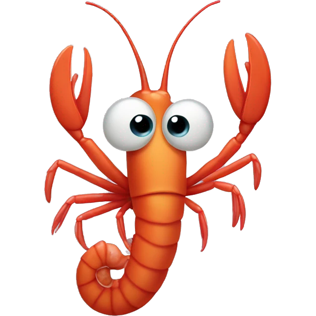 anthropomorphic shrimp emoji