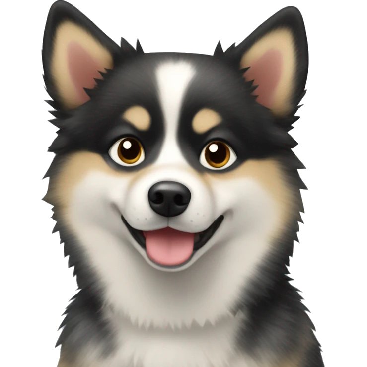 Speckled pomsky emoji