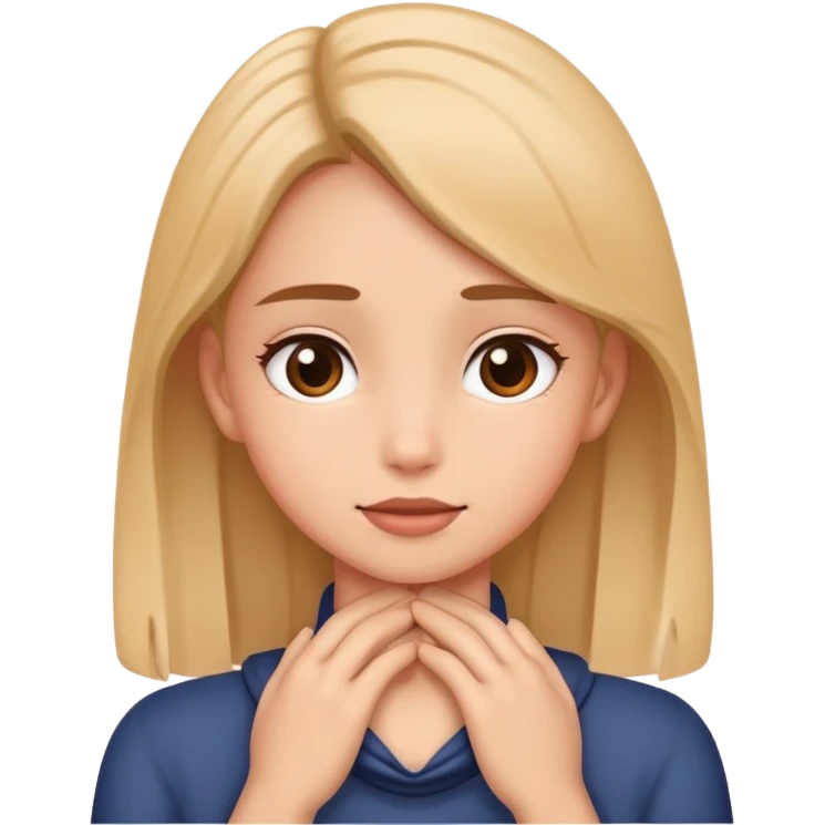 girl with hands around neck emoji