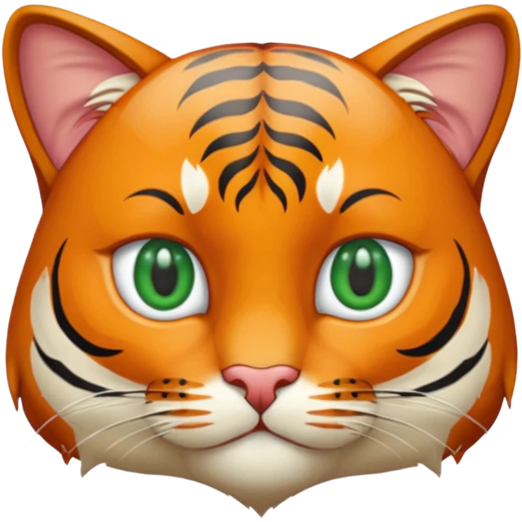 Un chat tigré poil long avec des yeux verts emoji