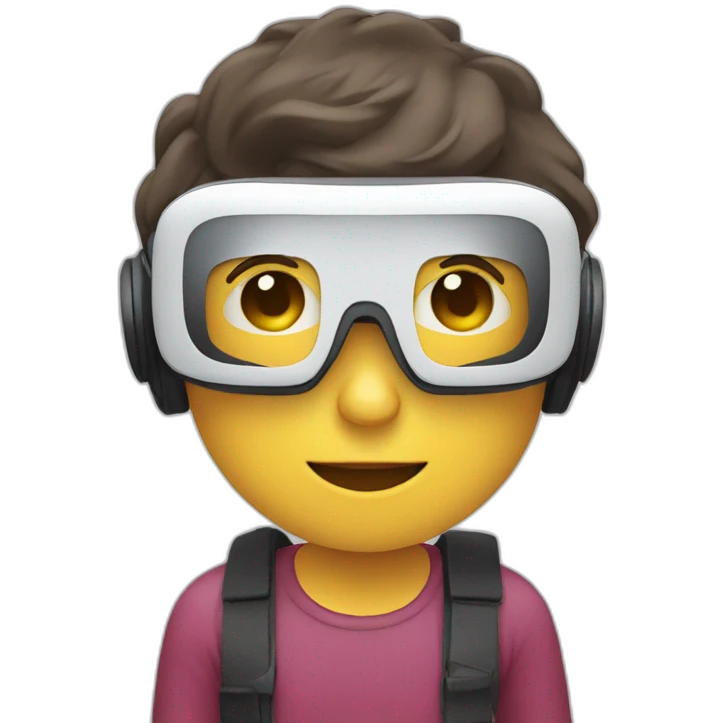 person with virtual reality goggles emoji