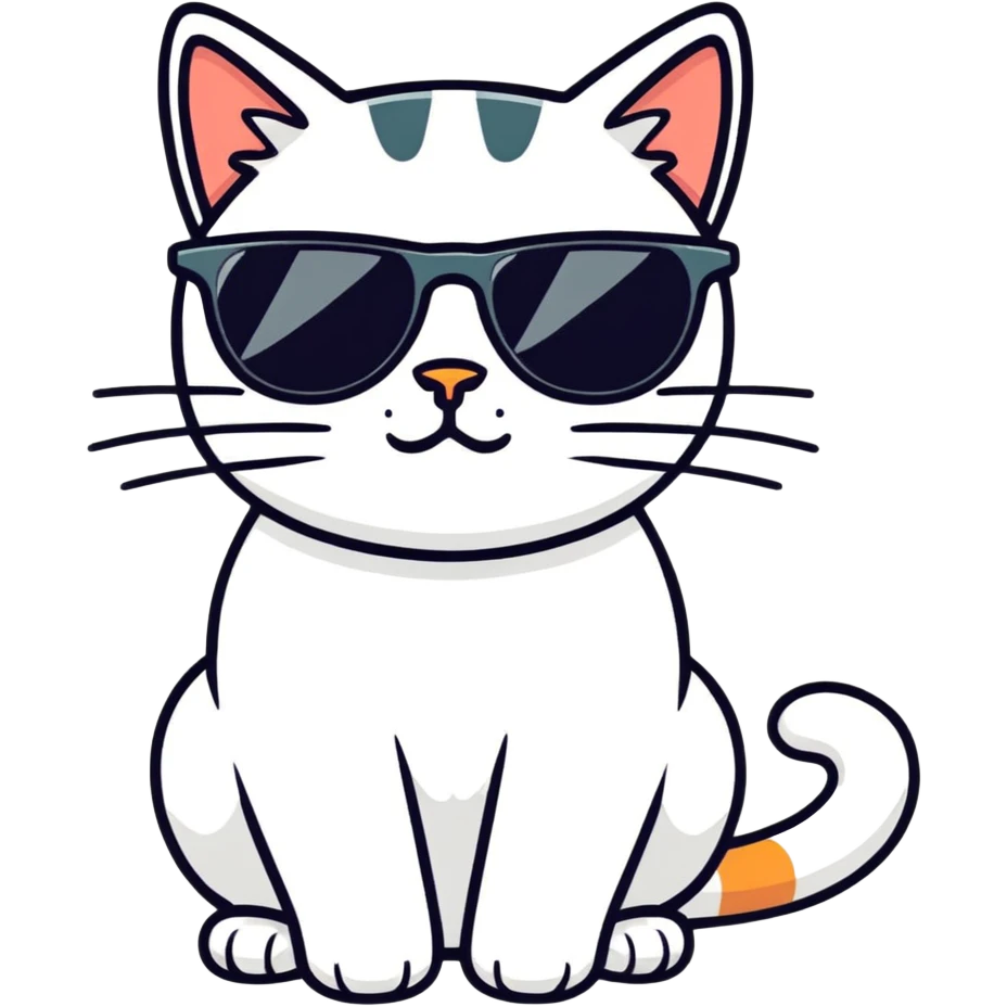Cat with sunglasses emoji