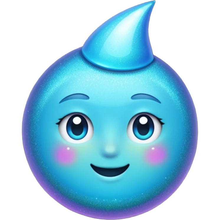 Glitter cian dream emoji