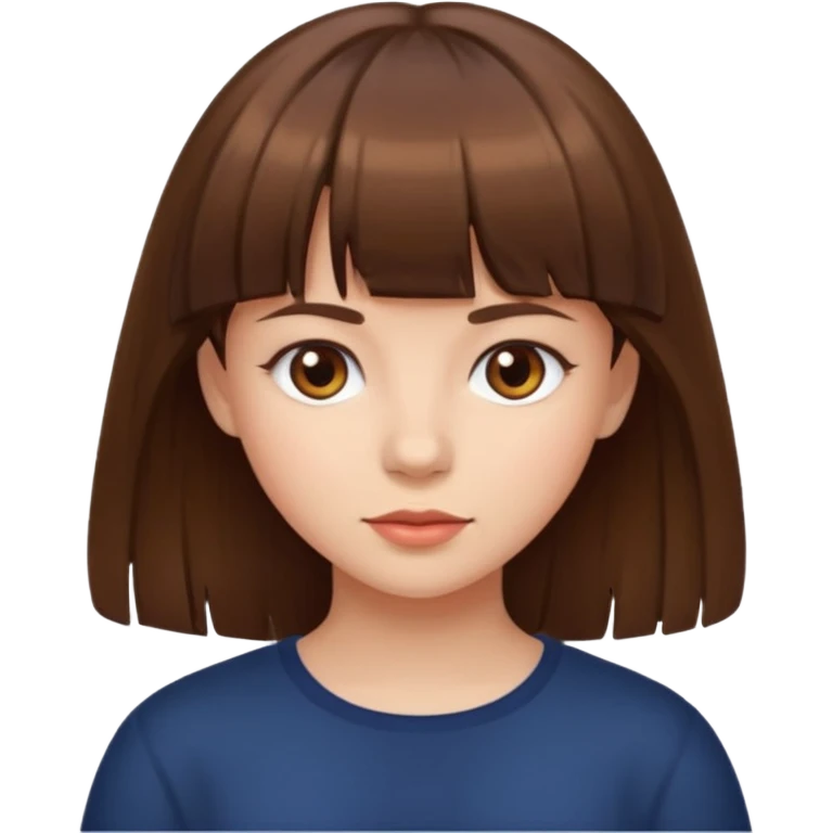 girl with bangs  emoji