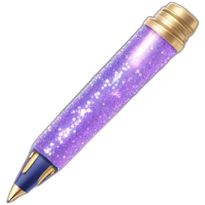 pen writing paper stack and sparkles emoji
