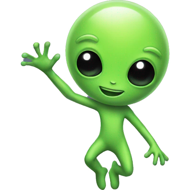 cute alien dance emoji