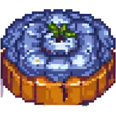 blueberry pastry, pixel art style emoji