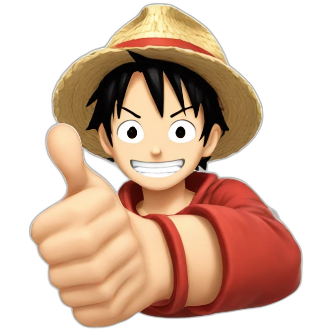 Thumb up Luffy emoji