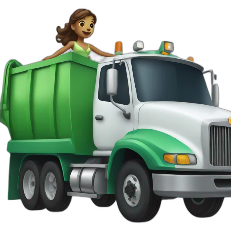 Princess Driving Garbage Truck emoji
