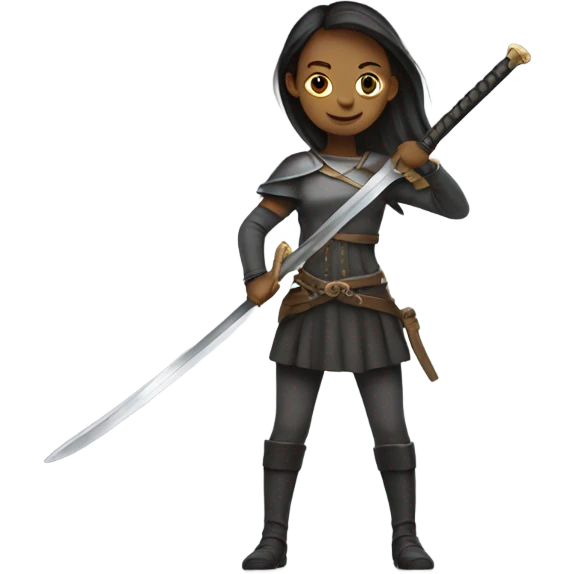 Girl with sabes emoji