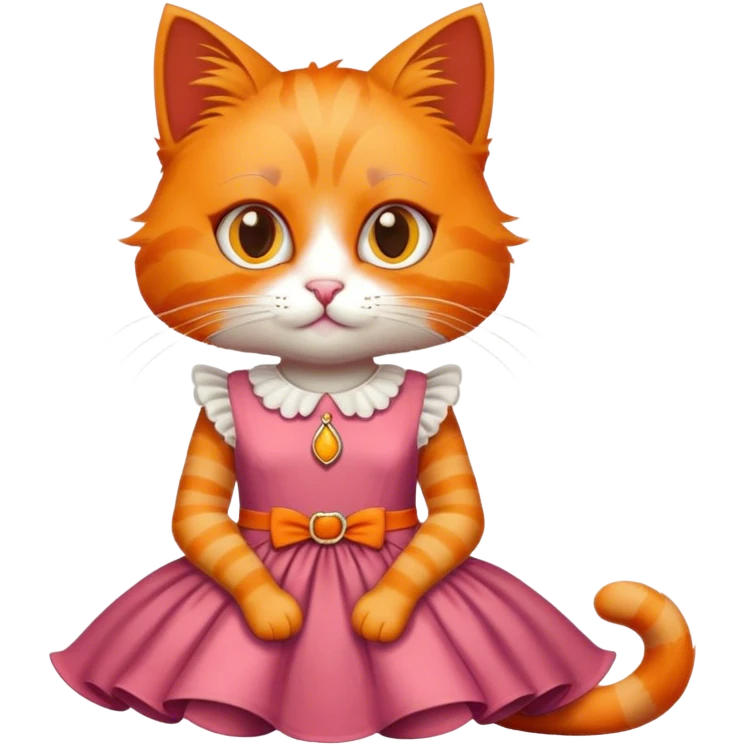 A cat wearing a dress emoji