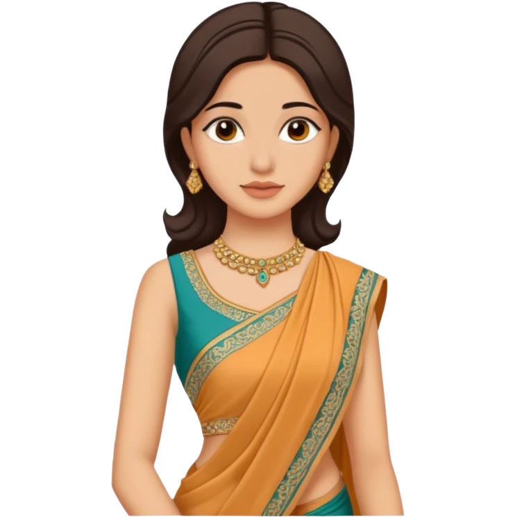 sleeveless saree emoji