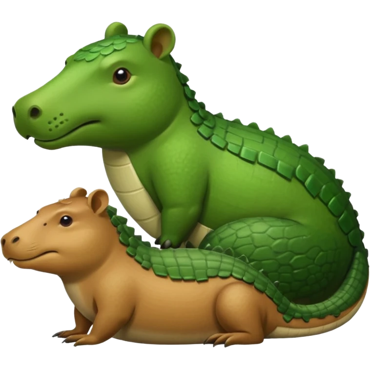 Capybara with a crocodile emoji