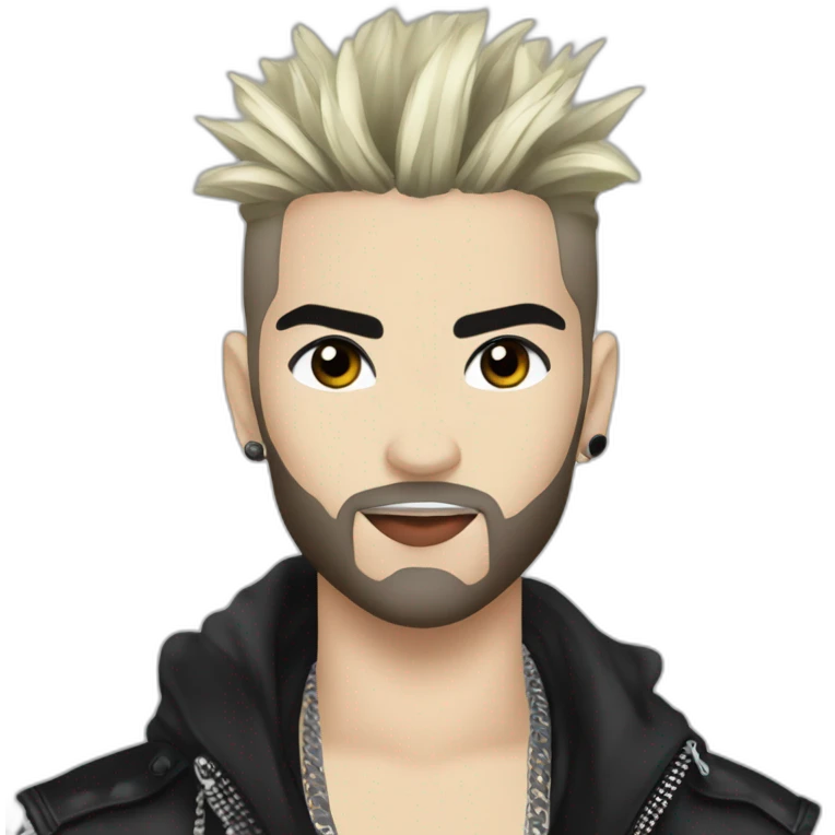 bill kaulitz channteur du groupe tokio hotel emoji