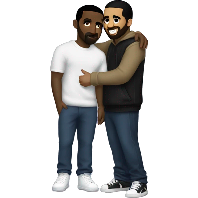 drake and diddy hugging emoji