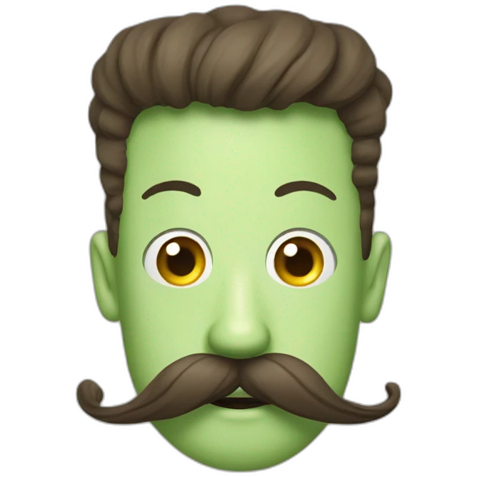Un cornichon avec une moustache emoji
