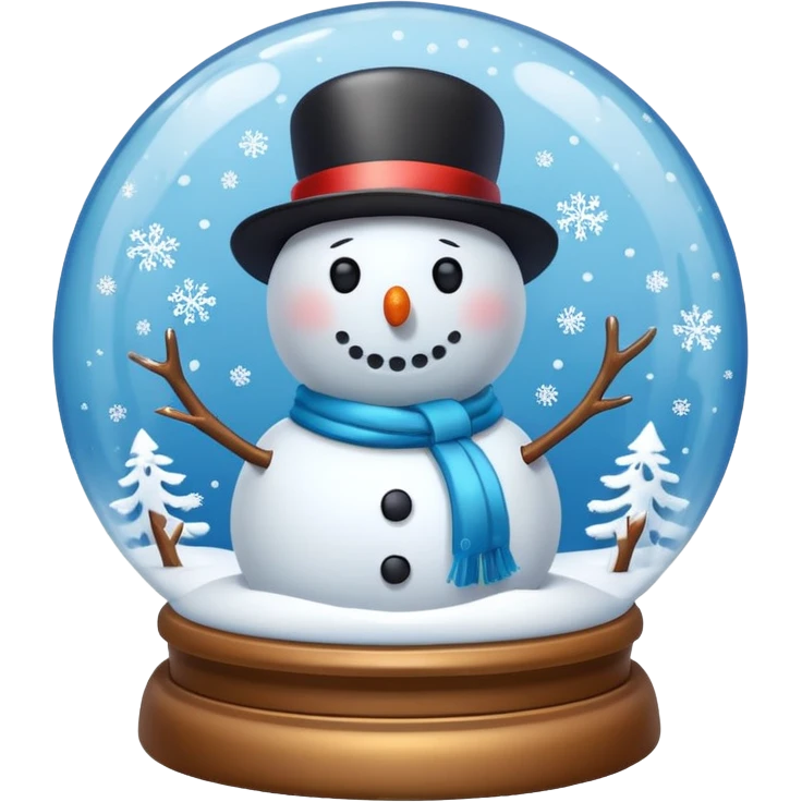 Snowman globe emoji
