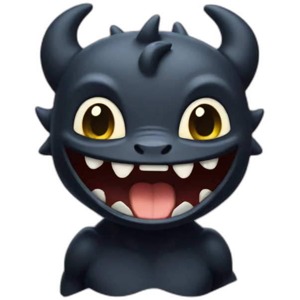 Toothless body emoji