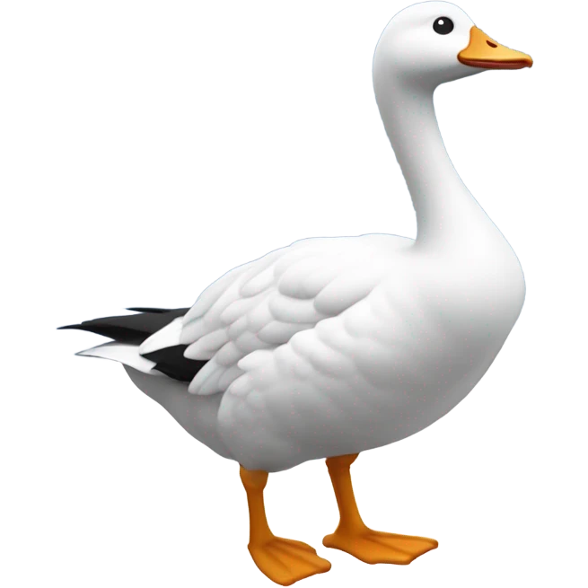 A goose stealing a cloud  emoji