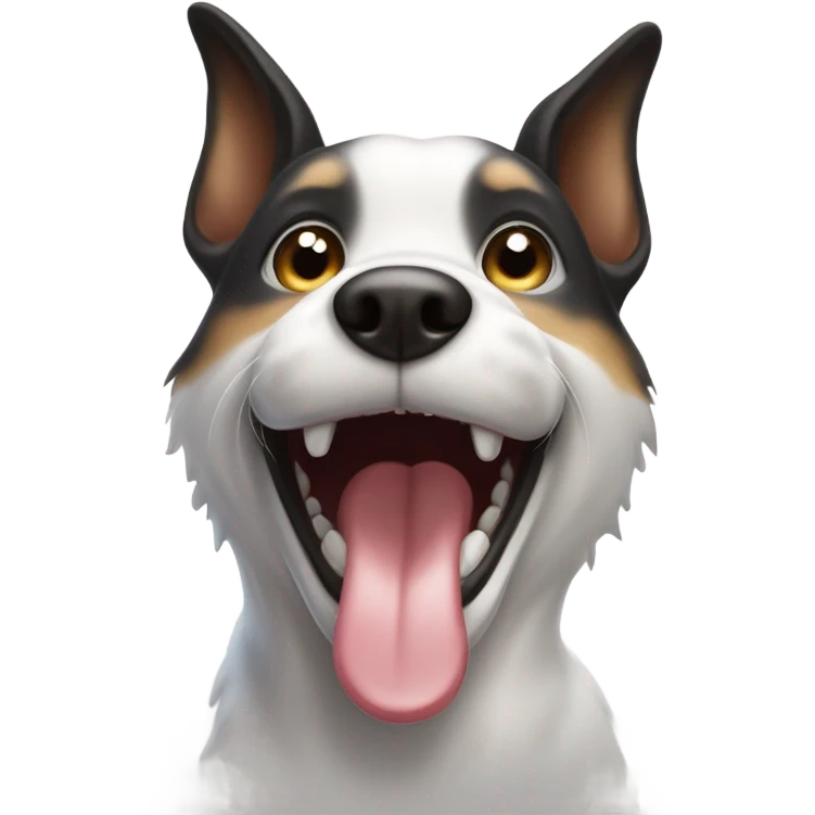 happy dog showing teeth emoji