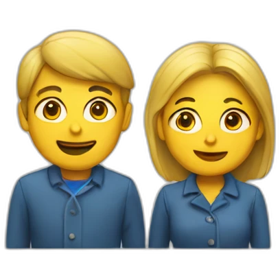 Deux personnes qui baisse emoji