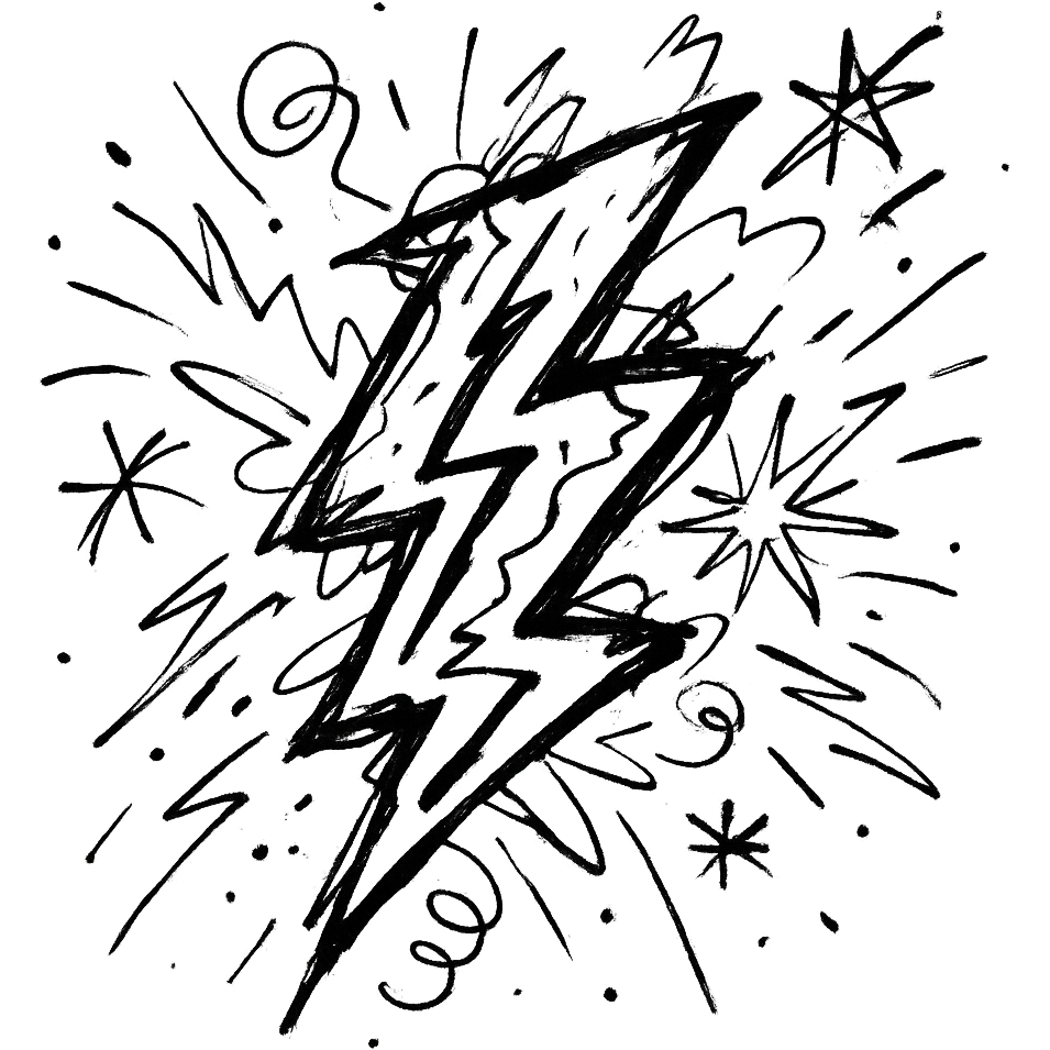 chaotic lightning bolt emoji