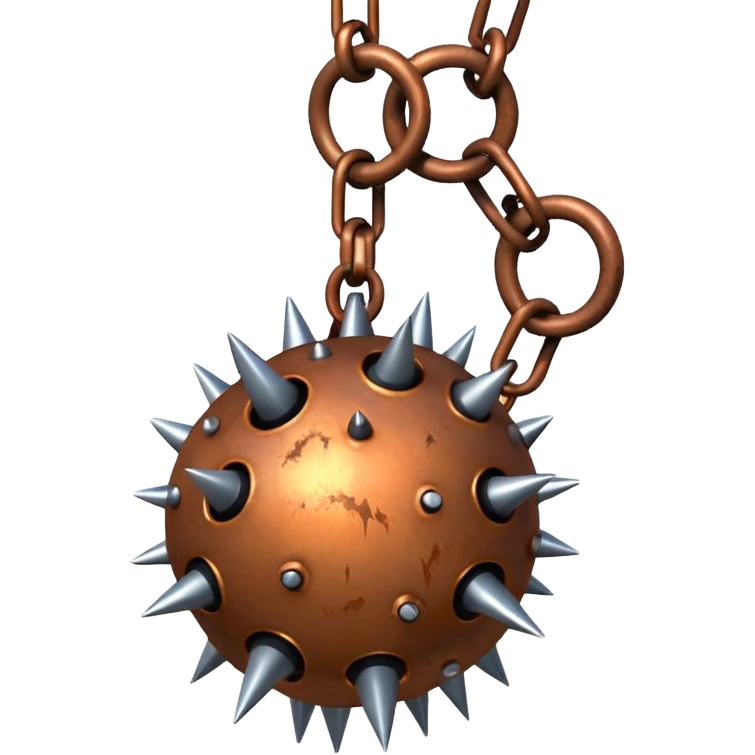 Spiky ball and chain emoji