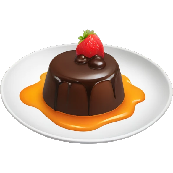 Dessert lava cake on a plate emoji