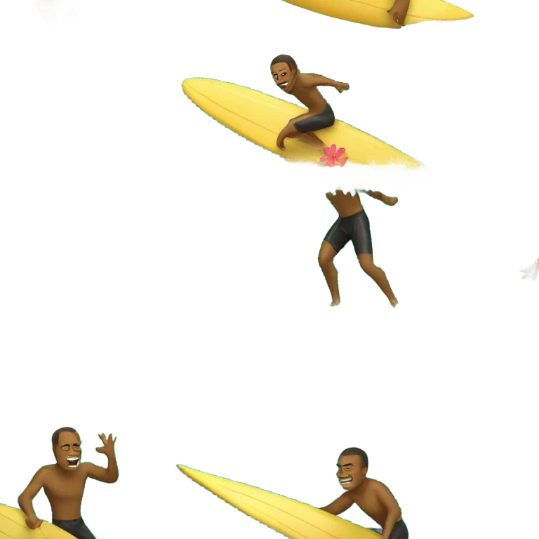 Surfing in Hawaii emoji