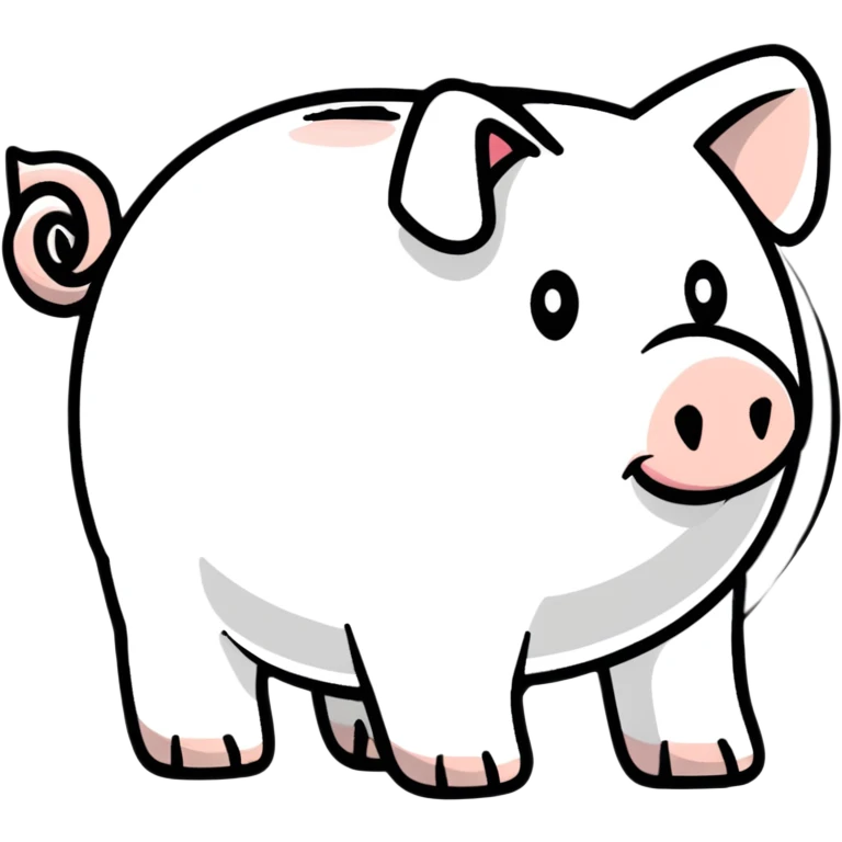 white piggy bank emoji