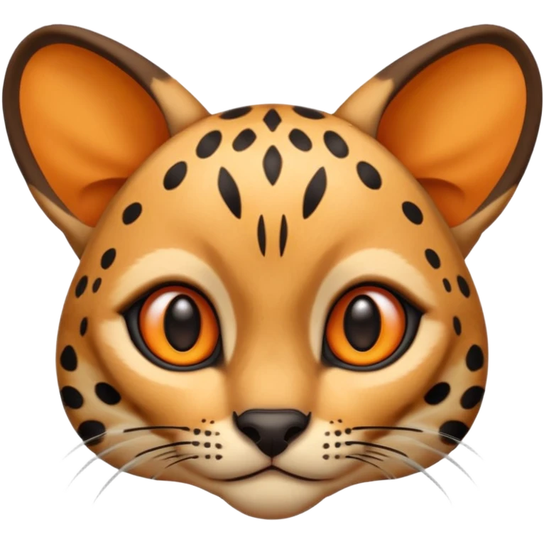 Draw an emoji of the face of an ocelot. emoji