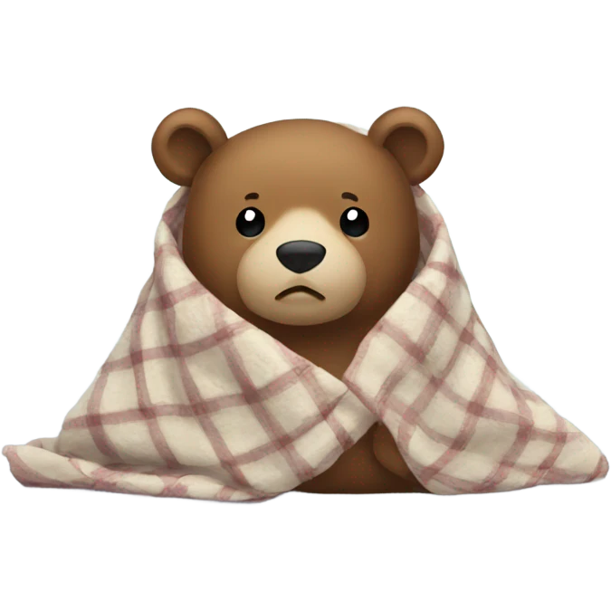 Bear in a blanket emoji
