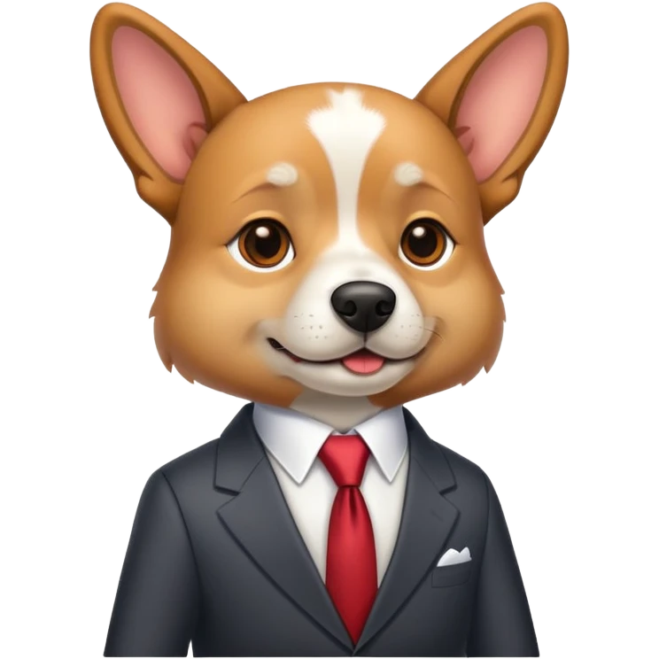 Dog in suit  emoji
