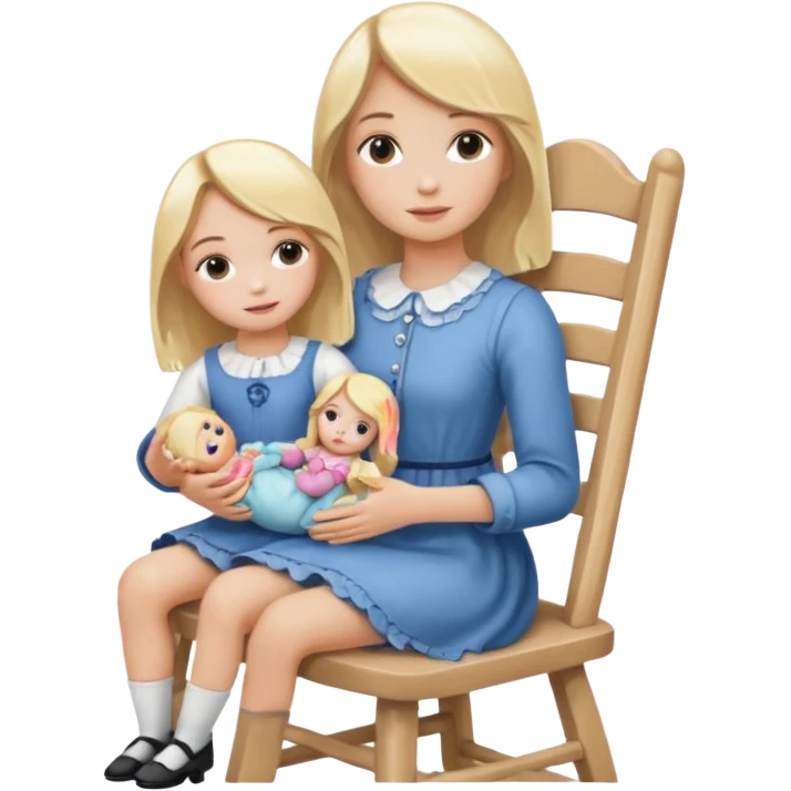 annabell doll sit on chair emoji