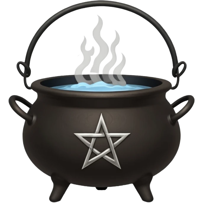 Cauldron with pentacle emoji