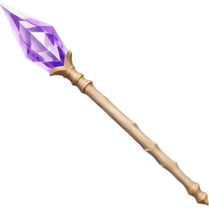 Wand with Heartwood of Silver Birch, 12.5 inches long, Medium flexibility, Tip Inlay: small amethyst hexagonal shard, Finish: whitewood core, giving the wand a soft, moonlit glow in dim light. emoji