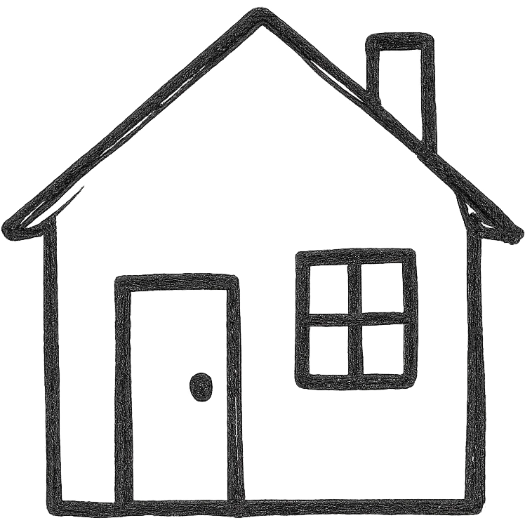 house, hand drawn icon style emoji