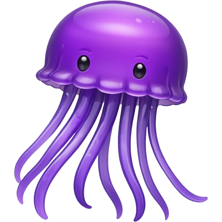 a single jellyfish shaped gummy purple but not a bear emoji