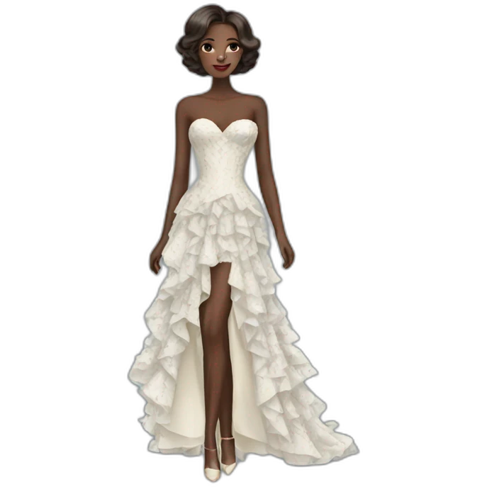 high couture dress emoji
