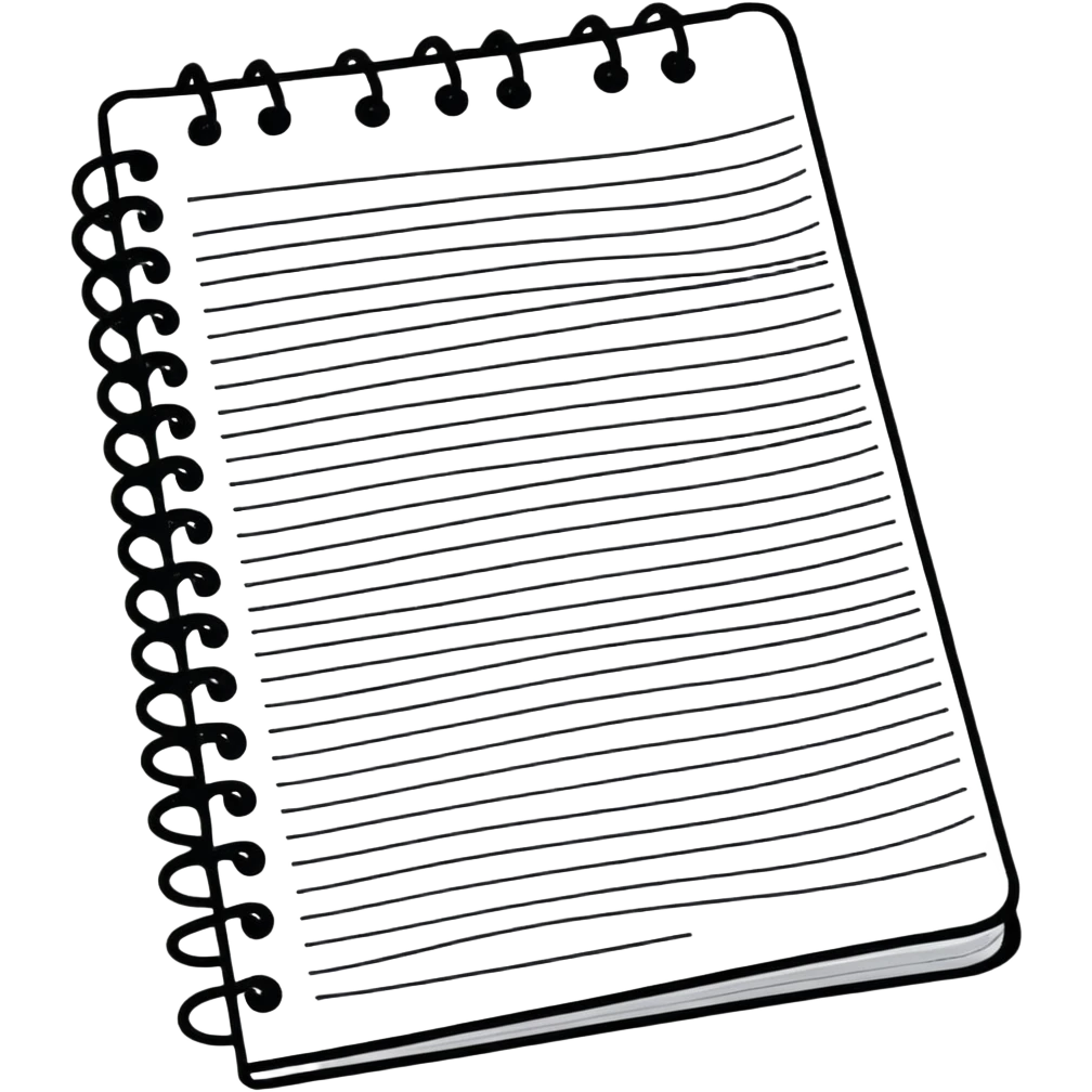 spiral notebook with MAKAR branding emoji