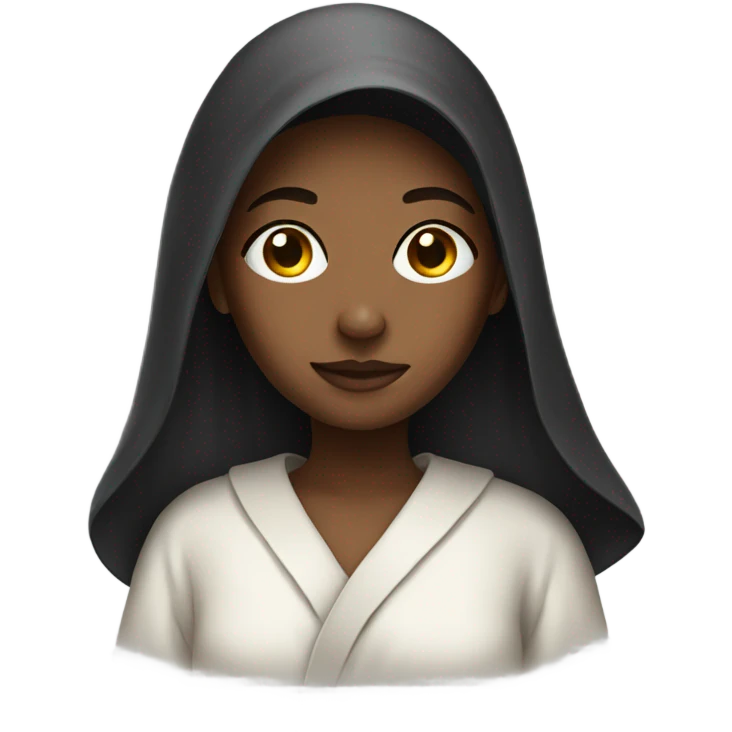 girl in robe emoji