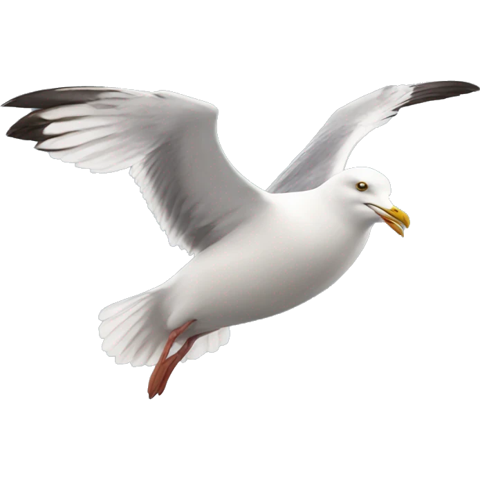 flying seagull emoji